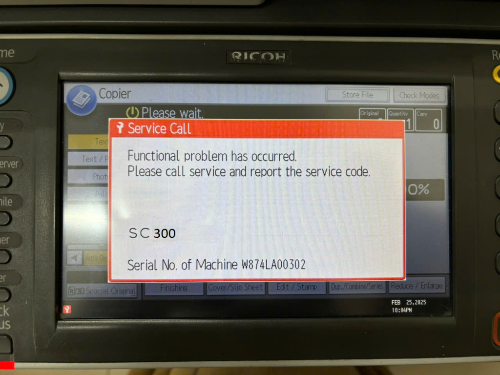 Lỗi sc300 máy photocopy ricoh