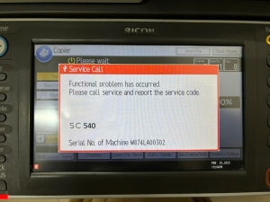 Lỗi sc 540 máy photocopy ricoh