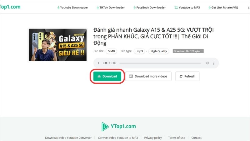 1758466766 904 Cach tai nhac tu YouTube ve dien thoai may tinh