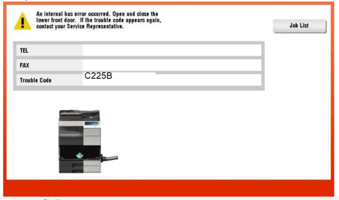konica lỗi code C225B