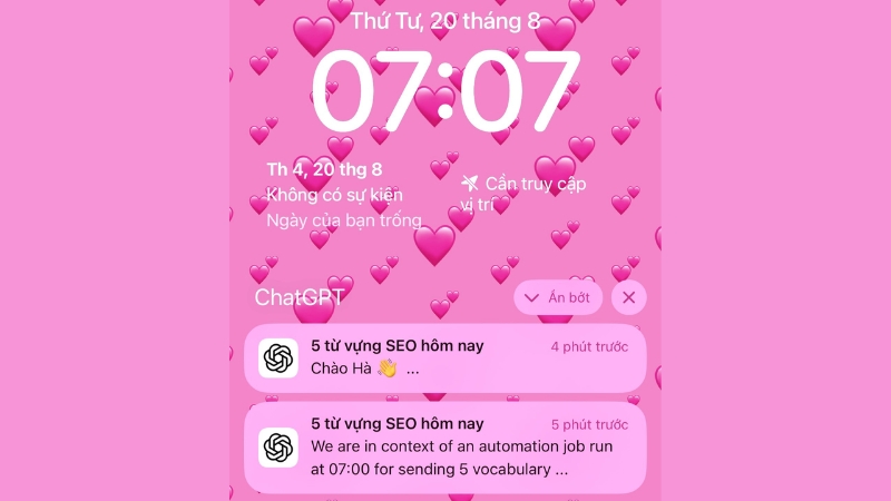 Tạo Daily Task trên ChatGPT