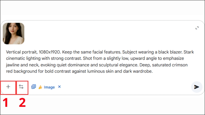 Cách tạo ảnh studio áo vest đen nền đỏ hot trend