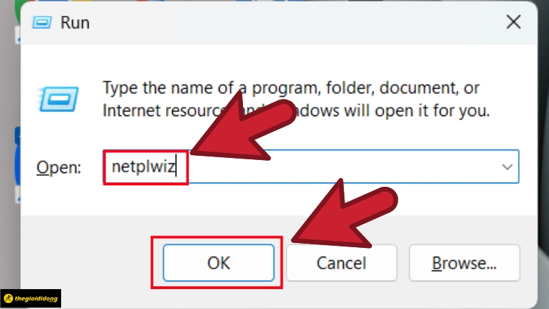 Hộp thoại Run với lệnh netplwiz Hộp thoại Run với lệnh netplwiz