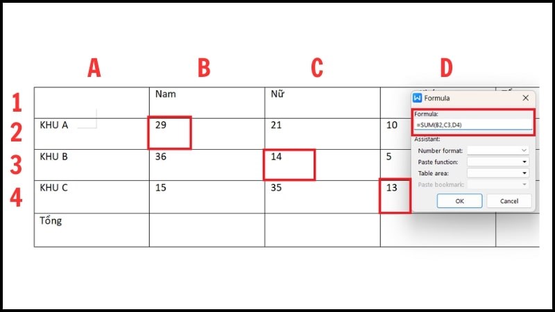 1766135708 338 Huong dan cach tinh tong trong Word mot cach chi