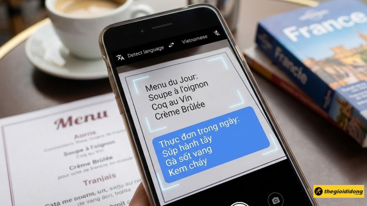 Cách dùng Google Dịch hình ảnh bằng camera trên điện thoại, PC