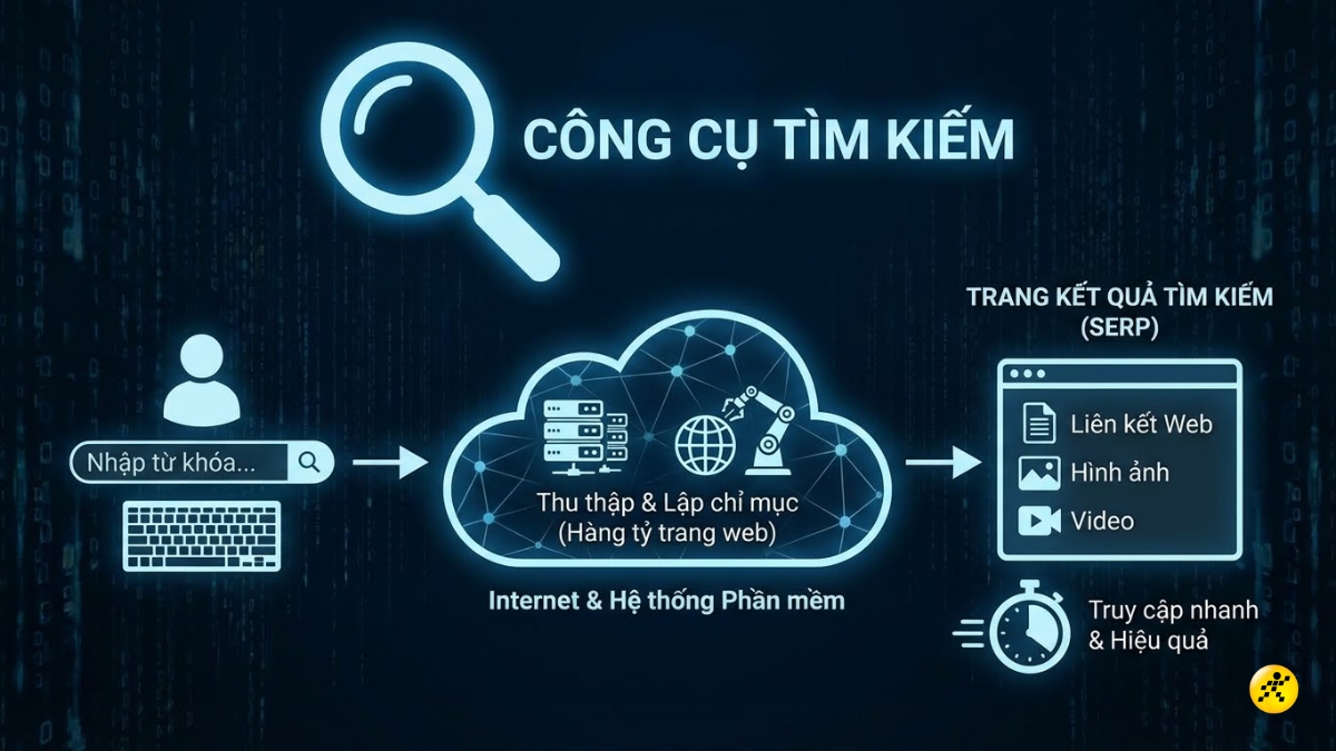 Máy tìm kiếm là gì? Cách hoạt động, TOP 10+ công cụ phổ biến