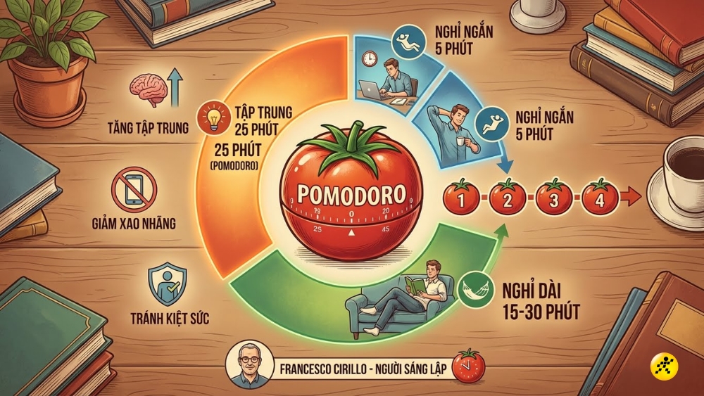 Pomodoro là gì? Cách áp dụng phương pháp quả cà chua để tập trung 100%
