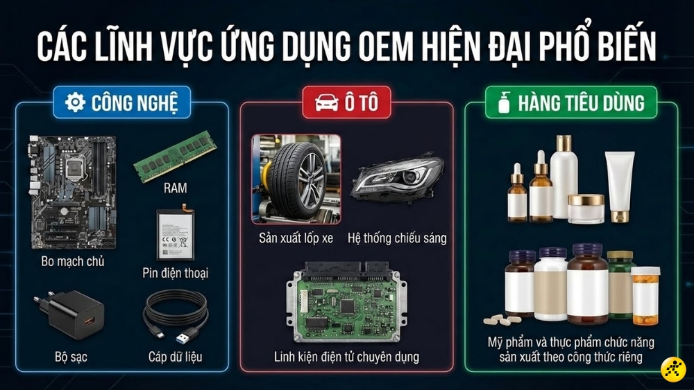 Các lĩnh vực ứng dụng OEM phổ biến Các lĩnh vực ứng dụng OEM phổ biến
