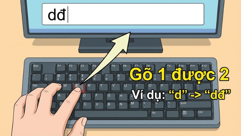 Cach sua loi Unikey bi go thanh dd aa ee