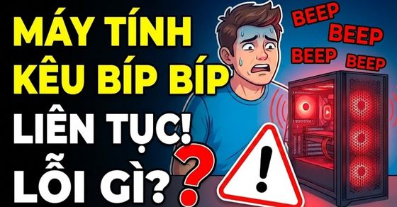 sua loi may tinh keu bip bip
