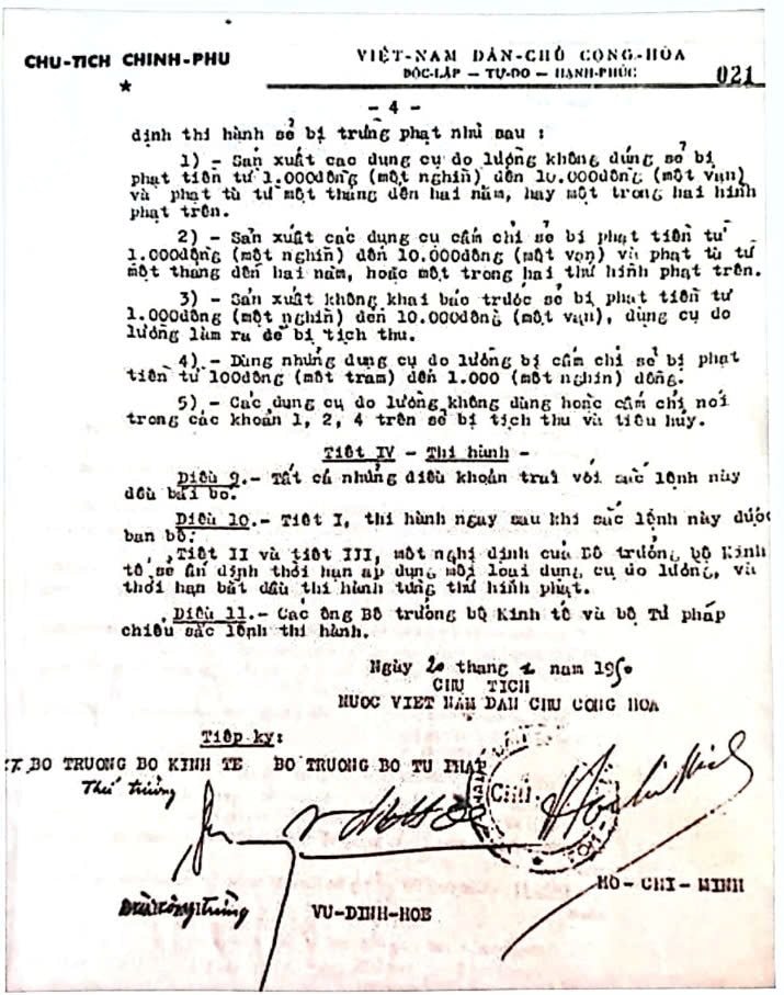 Đầu Xuân nhắc lại Sắc lệnh 8/SL: Dấu mốc lịch sử của đo lường Việt Nam