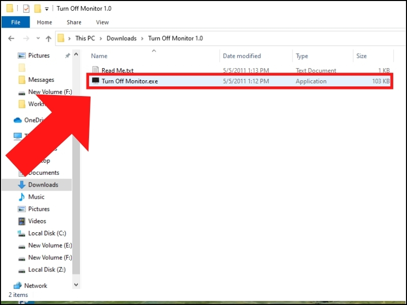 Sử dụng Turn Off Monitor