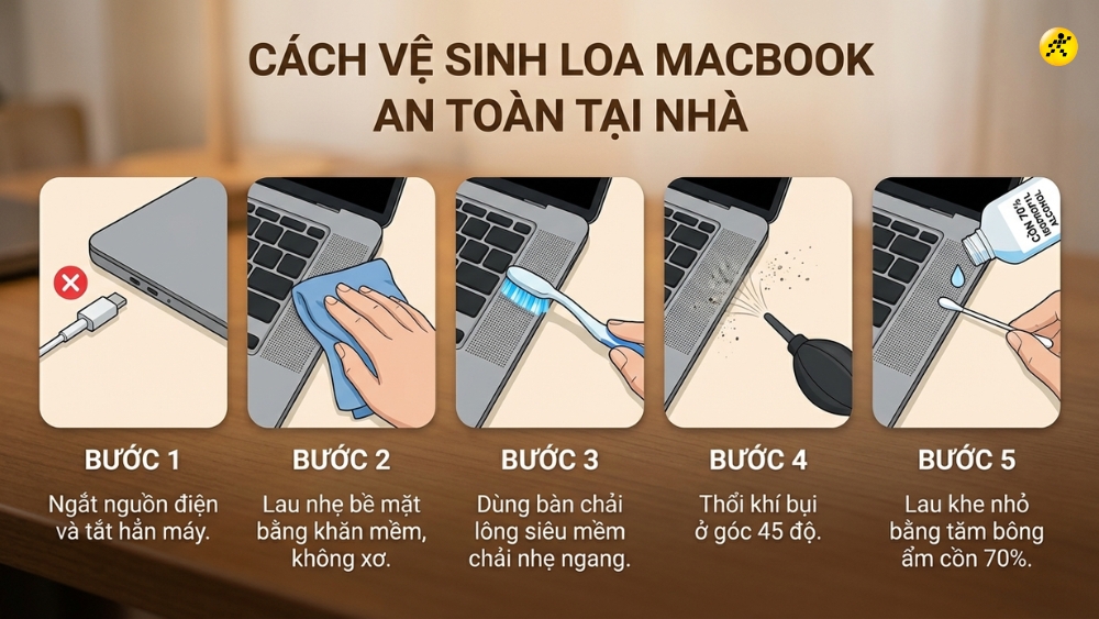 1771906129 141 Cach ve sinh loa MacBook sach bong don gian dung