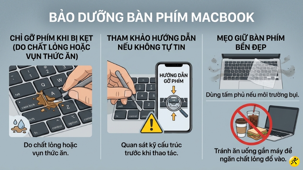 1771932892 467 Cach ve sinh ban phim MacBook chuan Apple nhanh don