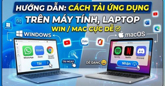 tai ung dung tren may tinh laptop